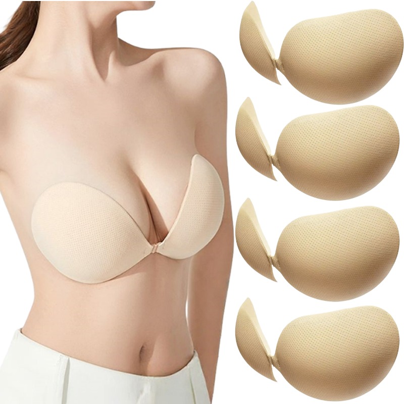 Push Up Bra Silicone - Yapışkanlı Sütyen Kalınlaştırılmış Görünmez Silikon Göğüs