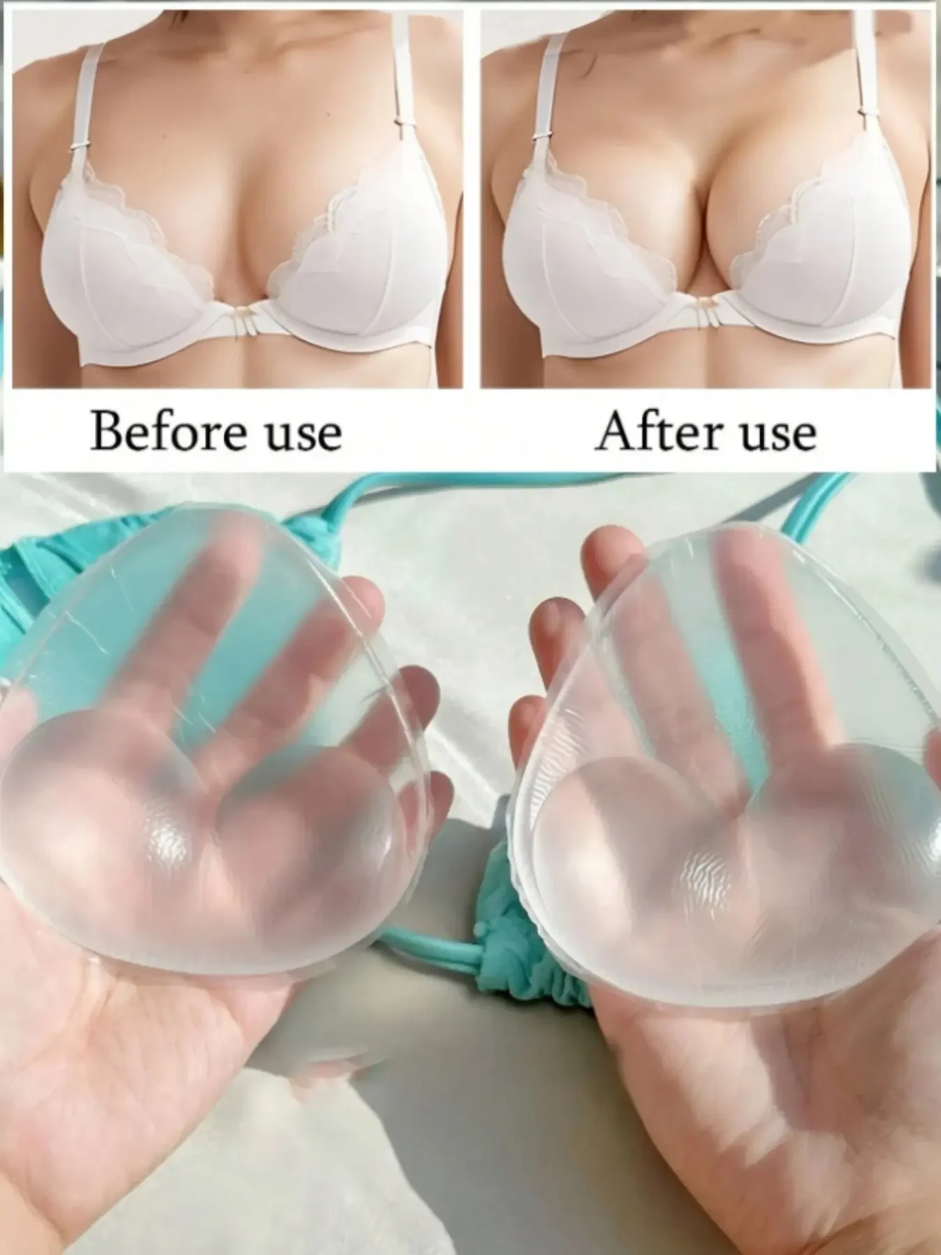 Push Up Bra Silicone - 1 Çift Kadın Silikon Sütyen Pedleri,