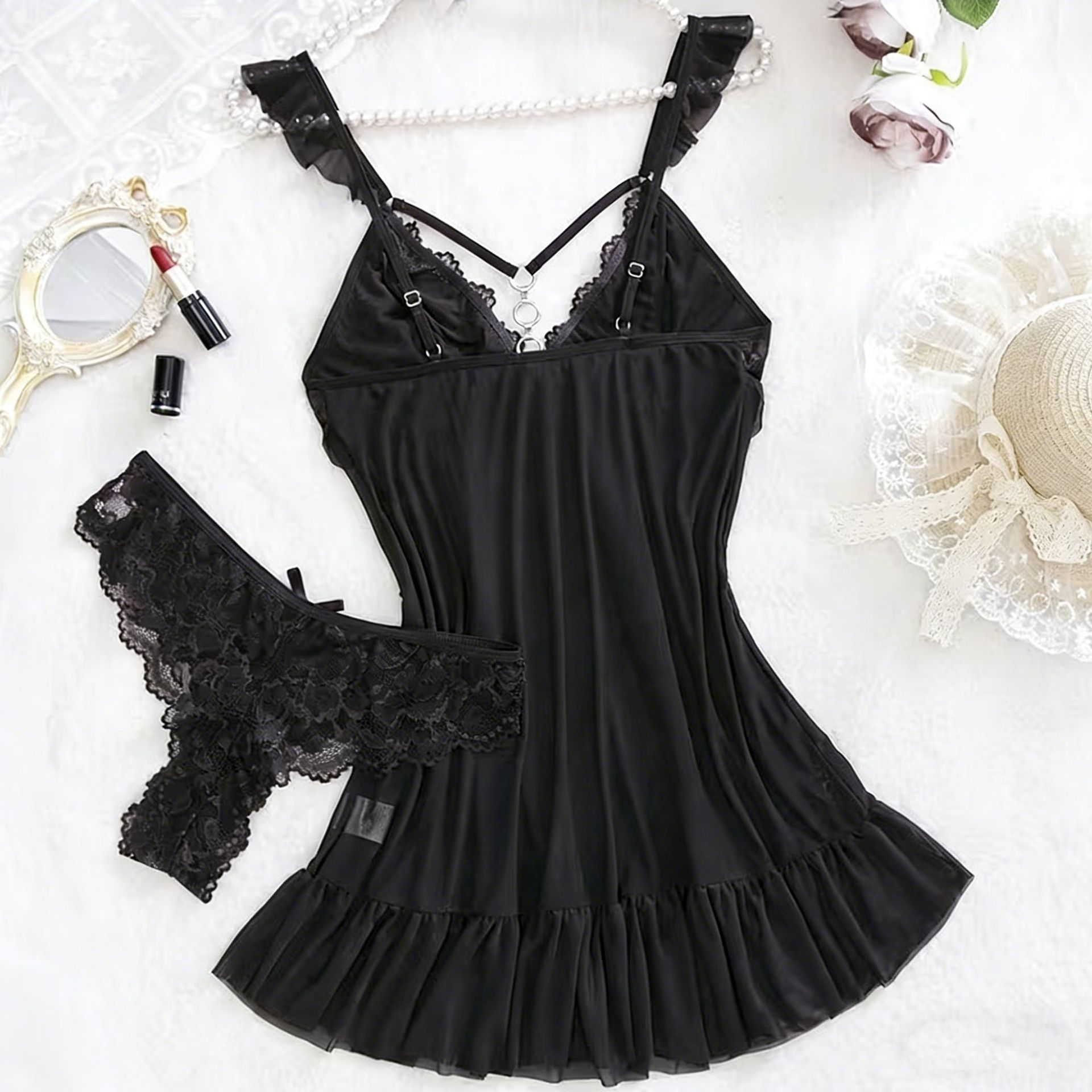 2026 Yeni Kırmızı Seksi İç Çam - Lace Bralette Set incelemesi ve fiyatı
